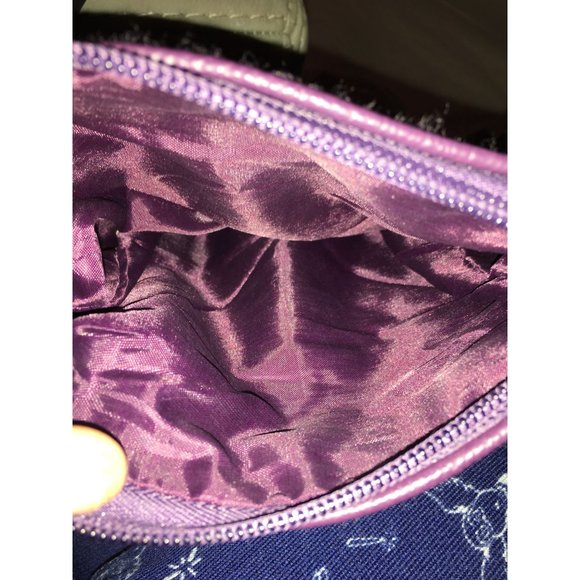 Steeltime Unisex Super Soft Deep Purple Leather Crossbody Bag with Serenity Pray - Picture 6 of 9